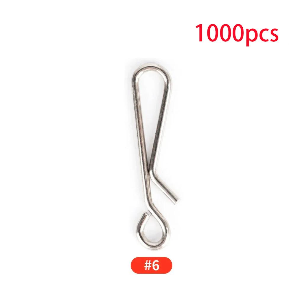 Oem 1000pcs Stainless Steel Quick Lead Snap Bait Weight Swivel Hook Tackle Gear Connector For Hanging Fishing Sea Accessories