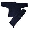 Original denim samue Sturdy yet soft samue with pattern All year round Waist pattern Navy Yoshiwara jumpsuit 4L [Edoten] (100% cotton) Men's