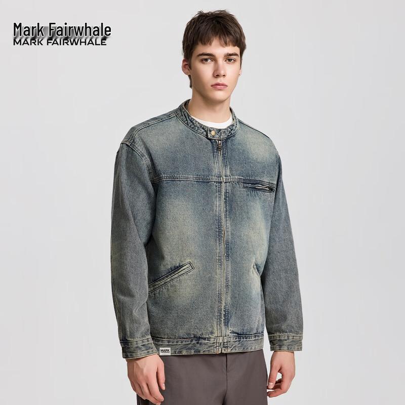 Mark Fairwhale Herren Retro Distressed Jeansjacke