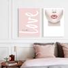 Nordic Modern Fashion Pink Flower Quote Picture Canvas Painting Wall Art Poster and Print Home Decor For Living Room Wall Design