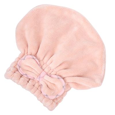 Korallfleece Haarhaube Rosa Duschbadetuch Schnell Saugfähig Trocknend Trockenhaube Hut Frauen Reise Heimgebrauch