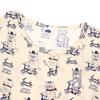 Kusguru Japan Pajama Roomwear Top and Size M Women's Set, Bottoms, Cream,