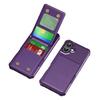 ZM11 For iPhone 16 Case Card Slot Kickstand PU+TPU Phone Cover