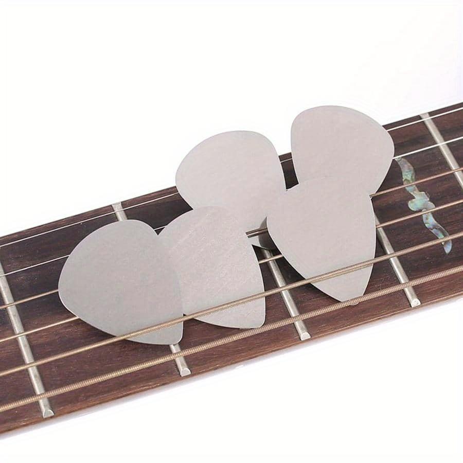 6Pcs 0.3mm Stainless Steel Guitar Picks - Durable Metal Plectrums for Acoustic/Electric Guitar, Ukulele & Bass, Precision ZSY