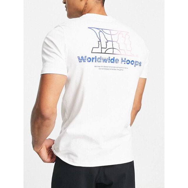 

Белая футболка adidas Basketball Hoops Story