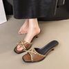 Fashion Women's Sandals 2025 New Style Trendy Retro Open-toe Flip-flops Sexy Party and High-heeled Shoes Large Size 42