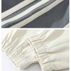 Men's Spring and Autumn Models Plus Size Thin Section Zip Section Stand-up Collar Jacket + Wide-leg Trousers Sports Two-piece Set