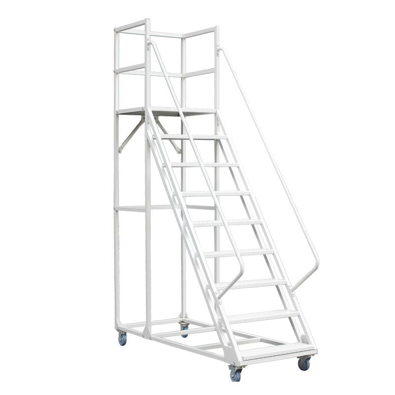 Anti-Slip Movable Climbing Ladder for Warehouse and Supermarket Storage