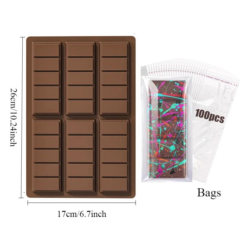 Silicone Chocolate Cake Mold 3D Strip Baking Molds for Mousse Chocolate Dessert Non-Stick Flexible Bakeware Reusable DIY Tool