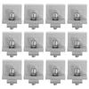 12Pcs Solar Panel Side Pressure Block Component Aluminium Alloy Bracket Easy Install Longevity Versatile Design
