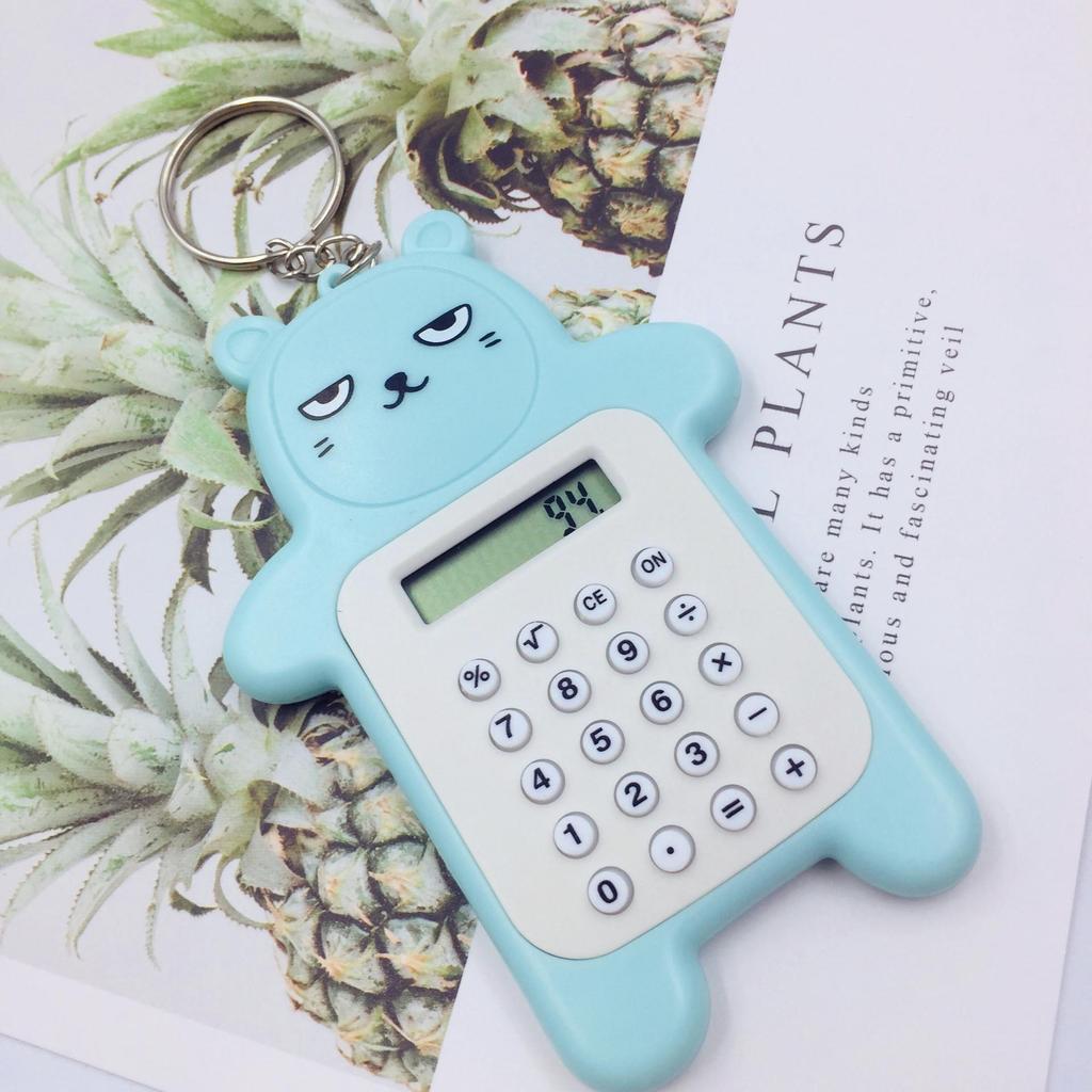 Creative Mini Bear Calculator Keychain Pendant for Primary School Students - Cute Gifts