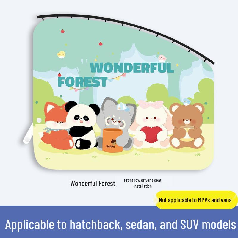 Car Window Sunshade: Baby Privacy Curtain with Heat Insulation and Sliding Rail