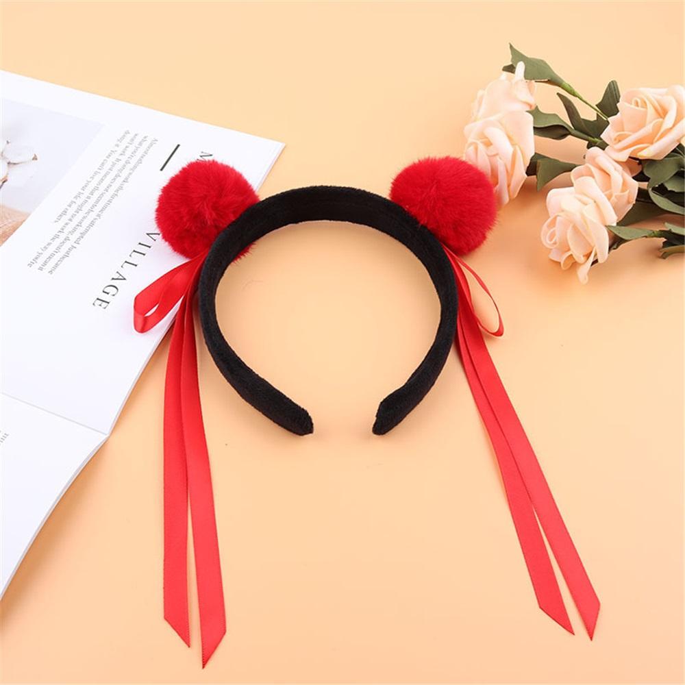 

Повязка на голову Нечжа Милые таблетки красный