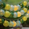 Round Cotton Ball String Lights - Christmas Holiday Decoration, Bedroom Fairy Lights, Flashing Starry Sky