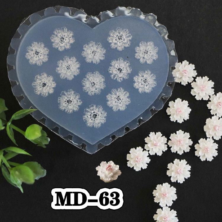 Beatiful Silicone Nail Template Flower Mold DIY Nail Art Mold Silicone Assorted