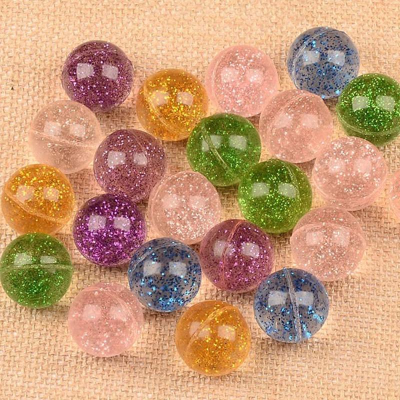 12Pcs 30Mm Glitter Bouncy Ball - Kids Boys Girls Toys Balle Rebondissante Kinder Spielzeug Children Fun Balls