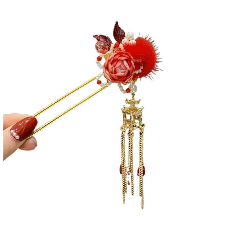 Classic Chinese Headwear Vintage Hanfu Hairpin Hair Ornaments Pendant Hair Stick Women