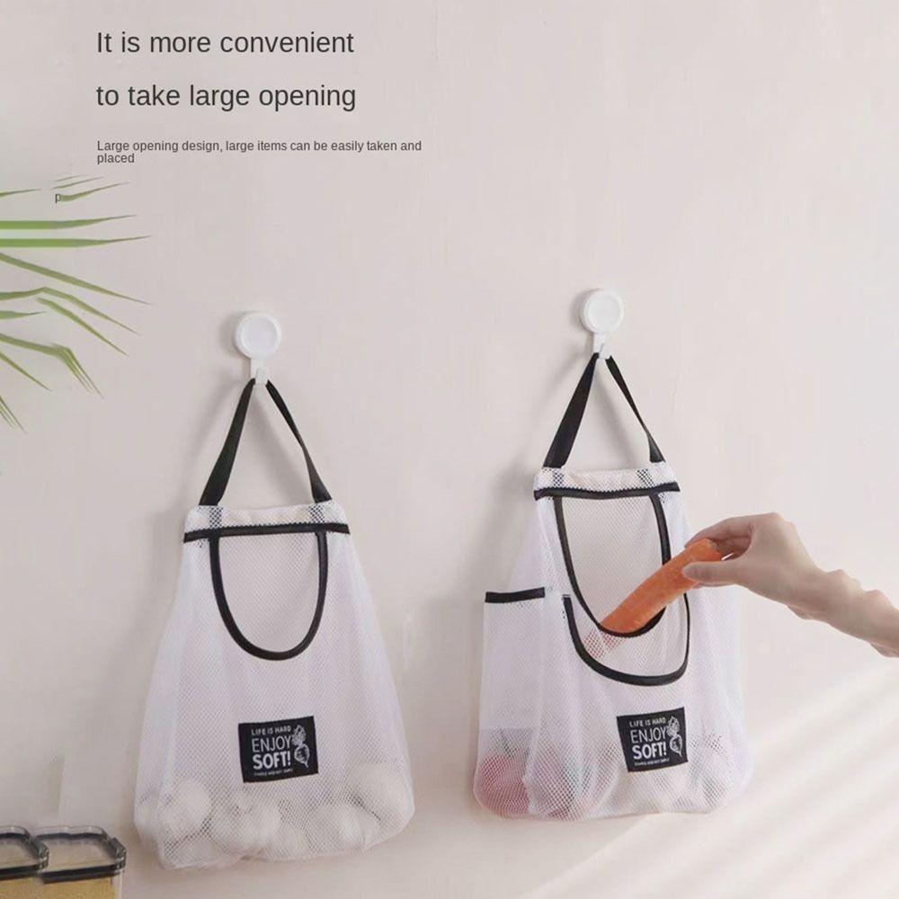 

Полиэстеровые подвесные сетчатые мешки для хранения Белые мешки для хранения фруктов для лука, картофеля