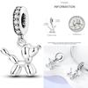 Charms Plata De Ley 925 copper Original Devil's Eye Perfume Bottle Bow Silicone Spacer Beads Women Bracelet DIY Zircon Pendants