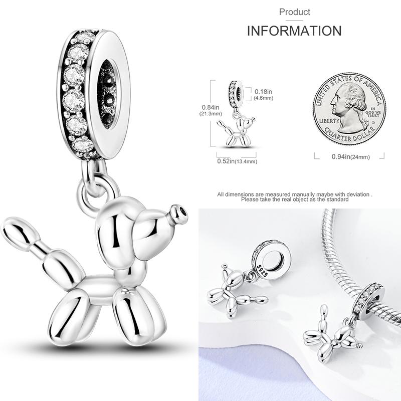 Charms Plata De Ley 925 copper Original Devil's Eye Perfume Bottle Bow Silicone Spacer Beads Women Bracelet DIY Zircon Pendants