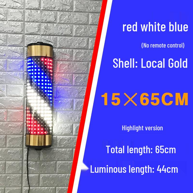 Wall-Mounted Waterproof LED Rotating Barber Shop Light Box