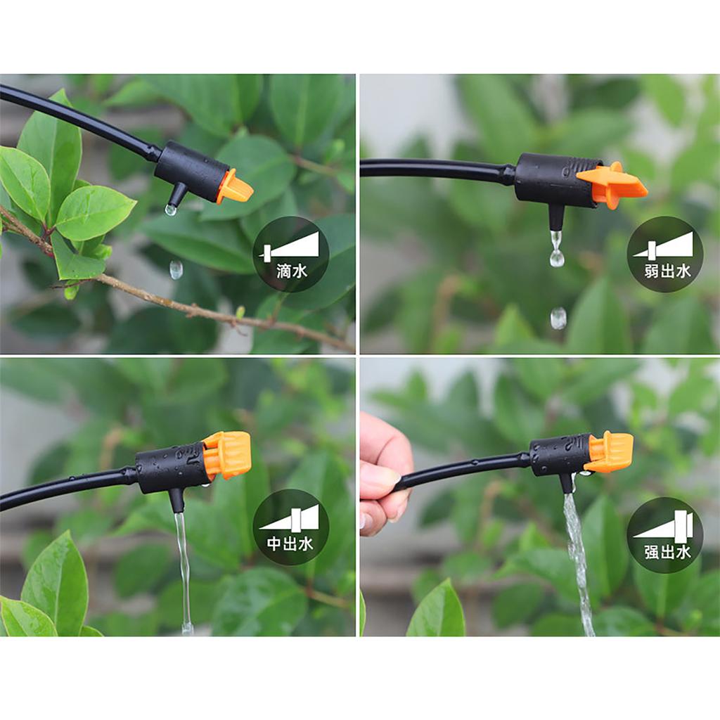 0~40L/0~60L Flow Rate Adjustable Dripper 4/7mm Hose Garden Orchard Plants Flowers Micro Drip Irrigation Sprinkler Head 10/100Pcs