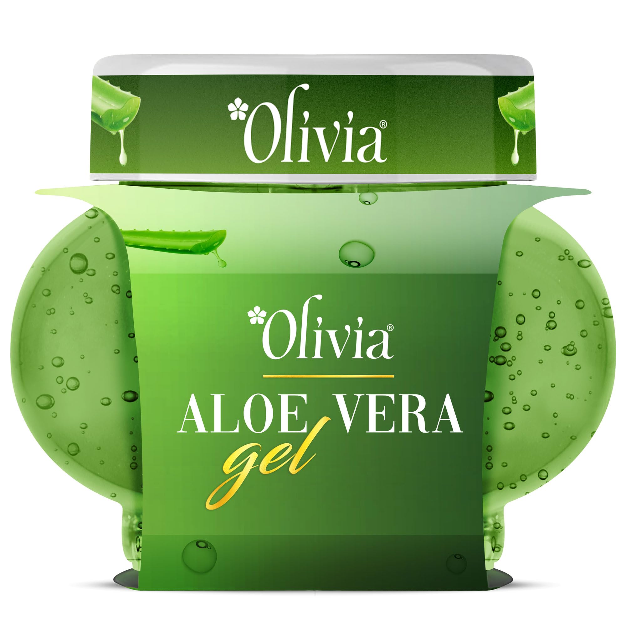 Olivia Aloe Vera Gel Moisturizer | For Face, Body And Hair | Aloe Vera Gel for Skin Hydration & Moisturising | Natural Anti-Aging Gel for All Skin
