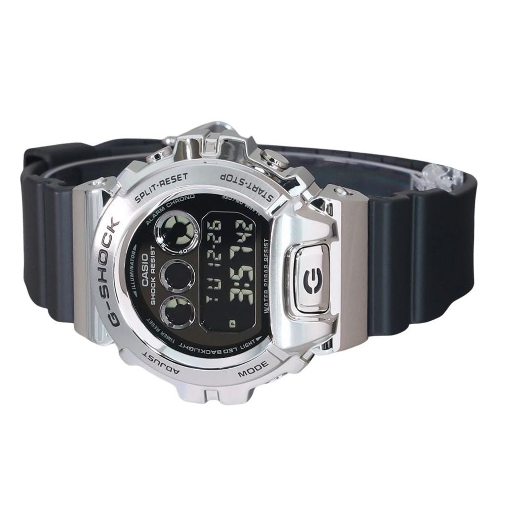 Casio Ceas de bărbați G-Shock digital cu lunetă metalică cu curea din rășină cu quartz GM-6900U-1 200M