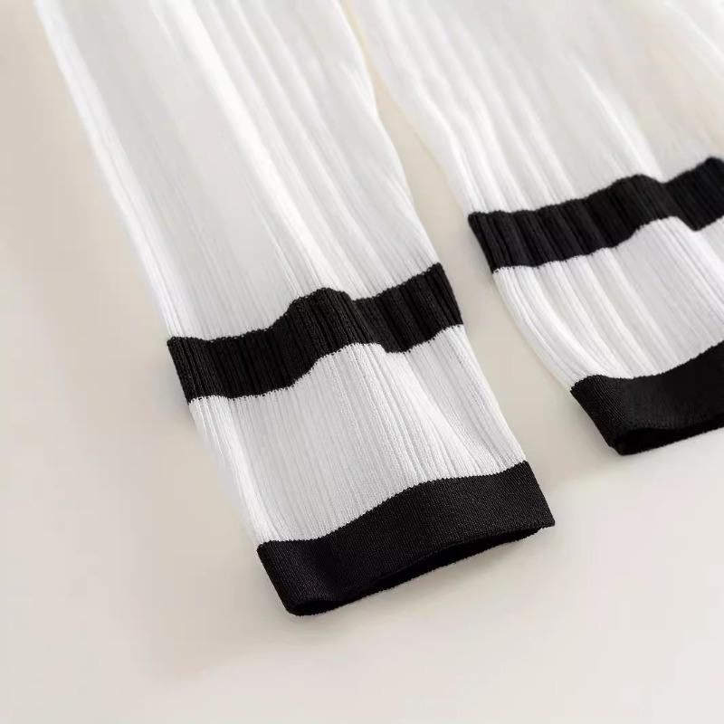 Round Neck Long-sleeved Knitwear Women's Spring Single-breasted High-waisted Slim Top