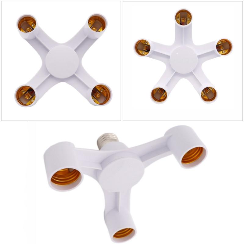 Screw E27 LED Base Light E27 to E27 Splitter Adapter Lamp Holder E27 Socket Blub Holder Converter 3 in 1 / 4 in 1 / 5 in 1