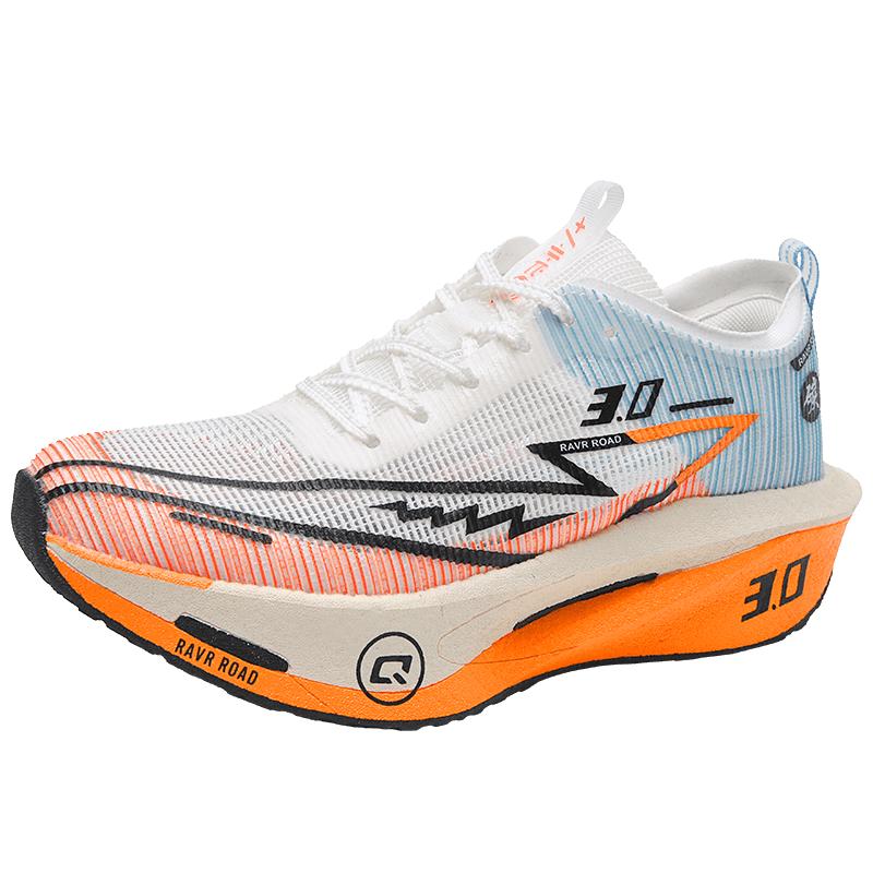 Racing Carbon Board Shoes With Airy Mesh For Couples, Ultra Light Rebound Marathon Running Shoes, Student Athletic Examinati