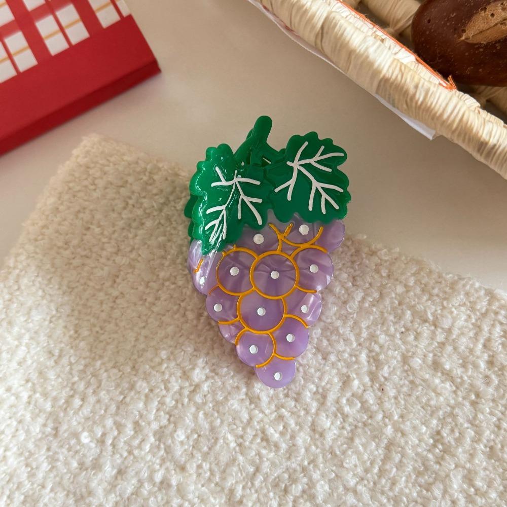 Sweet Vegetable Hair Clip Cute Acetic Acid Claw Clip Creative Fruit Shark Clip Daily