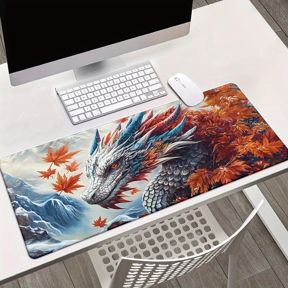 Oriental Maple Dragon Desk Mat  Gaming  Laptop Mouse Pad Celestial Maple Dragon Mousepad  Premium Gaming Office Mat 300x800x2mm