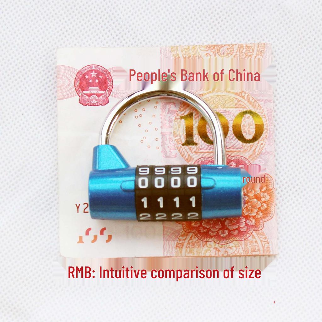 U-Shaped Zinc Alloy 4-Digit Combination Padlock for Luggage, Gym, Office