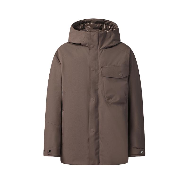 

Fila Серия Милано Модный Классический Простой Повседневный Удобный Универсальный Водонепроницаемый Ветрозащитный Теплый Пуховик с Капюшоном Мужская верхняя одежда F11M545912FBN M