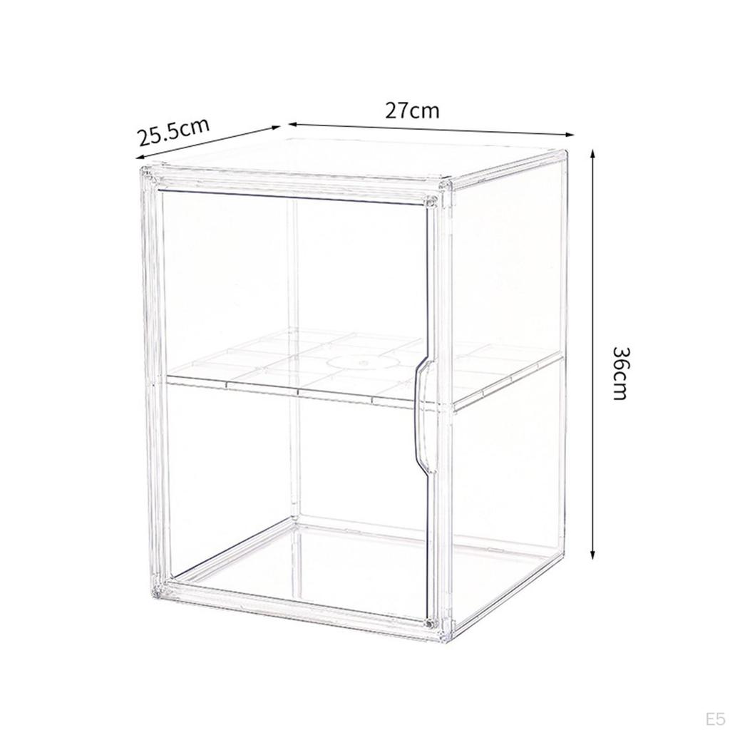 Klare Acryl Vitrine Regale für Figuren, Staubdichte Aufbewahrungsbox mit Tür