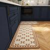 Kitchen Carpet Non-slip Waterproof Dirt-resistant Floor Mat Brown Imitation Texture Long Size Rug Entrance Home Decoration Mats
