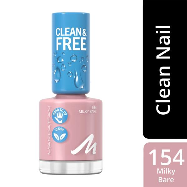 MANHATTAN Manhattan Clean & Free Nail Polish 154 Milky Bear 8ml