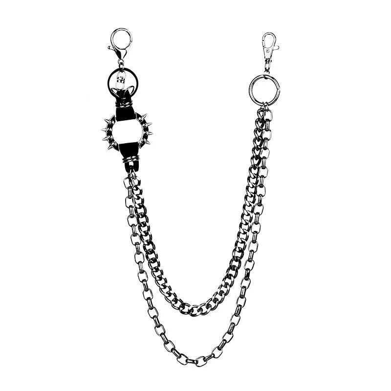 Modische Jeans-Kette mit Nieten Retro Cool Metall Punk Hüftkette Rock Hip Hop Persönlichkeits-Accessoires