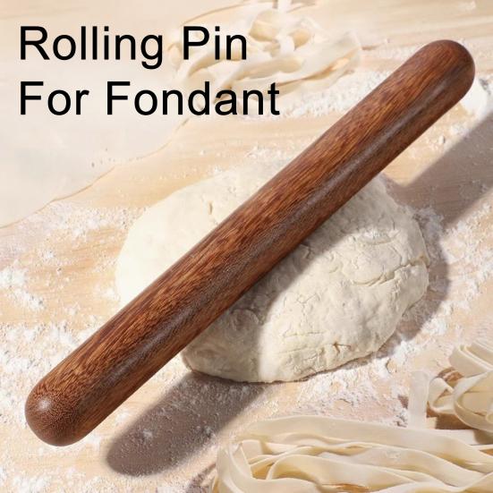 Holz-Nudelholz Natürliches Massivholz Mehrzweck-Teigroller Antihaft-Küchenwerkzeug für Fondant Kuchenboden Kekse Brot Pizza Knödel