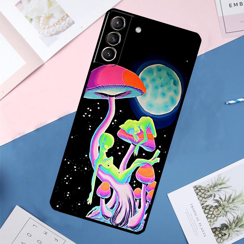Mushroom Moon Shroom Farmer Case For Samsung Galaxy S25 Ultra S21 S22 S23 S24 Ultra S9 S10 Plus S20 FE S25 FE Back Cover