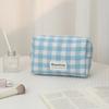 Lattice Plaid Cosmetic Bag Large Capacity Travel Wash Bag Portable Toiletries Bag  Home