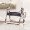 Rolling Toothpaste Squeezer with Rotatable Handle Bathroom Toothpaste Seat Holder Stand Organizer Countertop Tube Extruder Dispenser Squeezing Tool