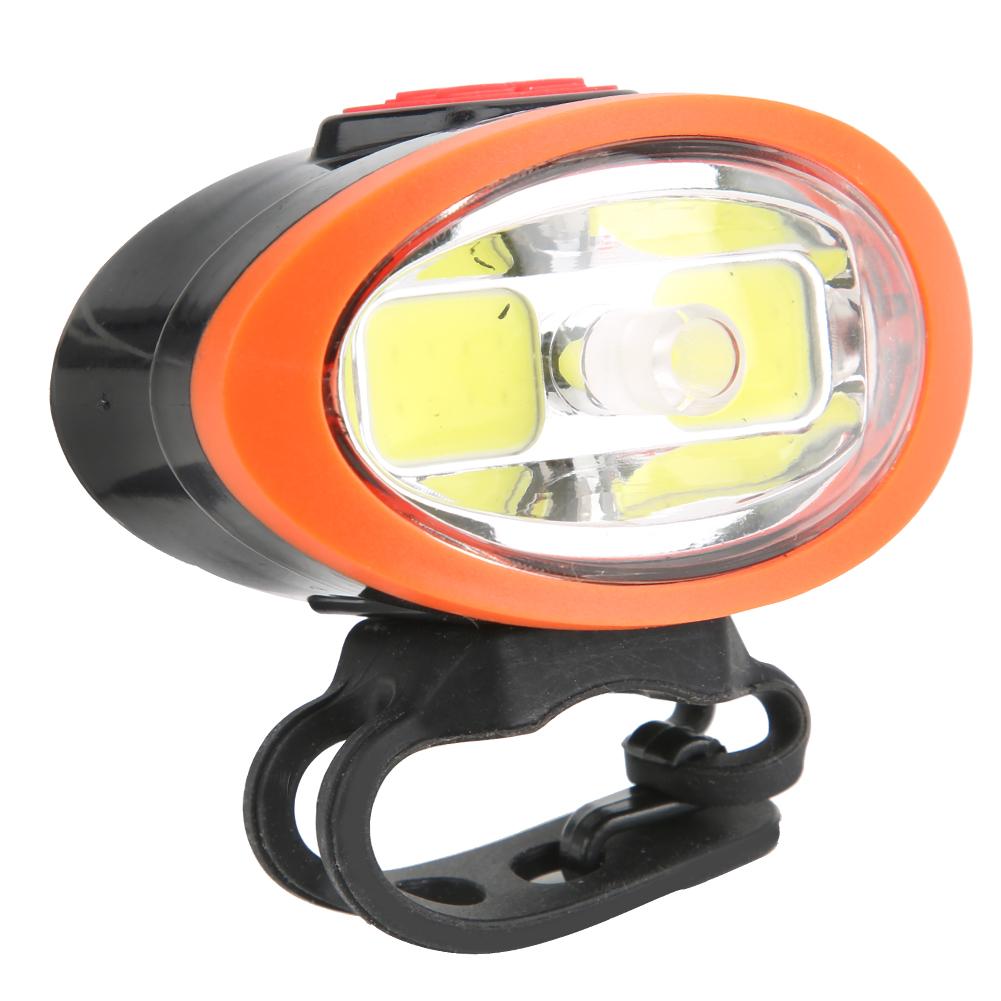 ABS USB Charging Bike Front Light Warning Sign Lighting Headlight Bicycle Cycling Accessory