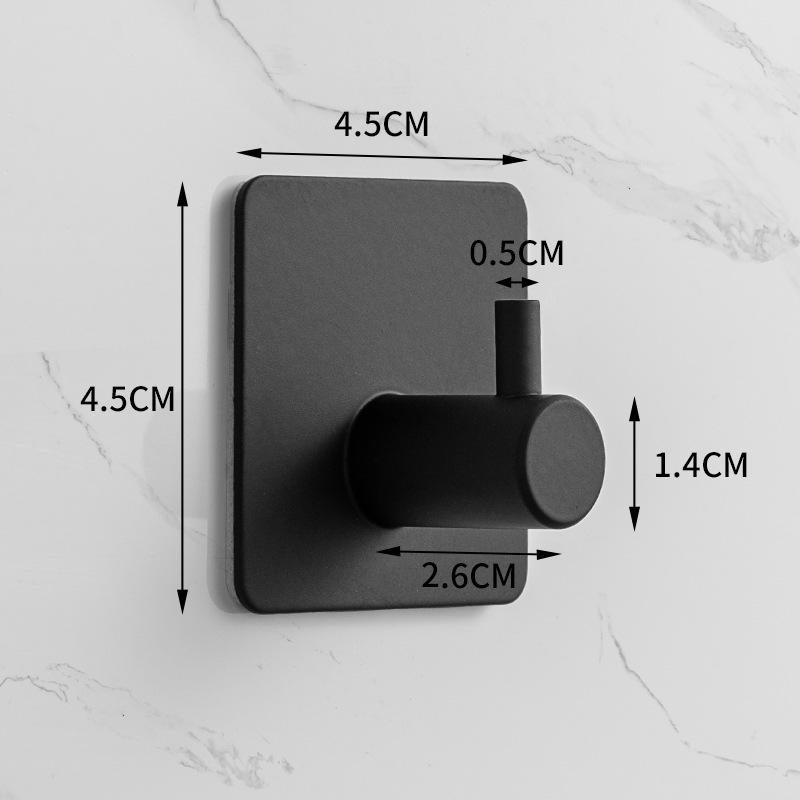 Traceless 304 Stainless Steel Adhesive Hook for Bathroom & Kitchen