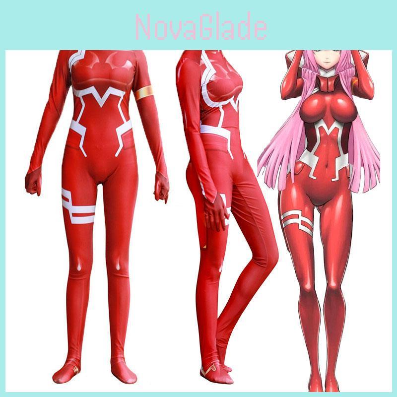 Stunning Anime Darling In The Franxx Zero Two 02 Cosplay Sexy Bodysuit For Women