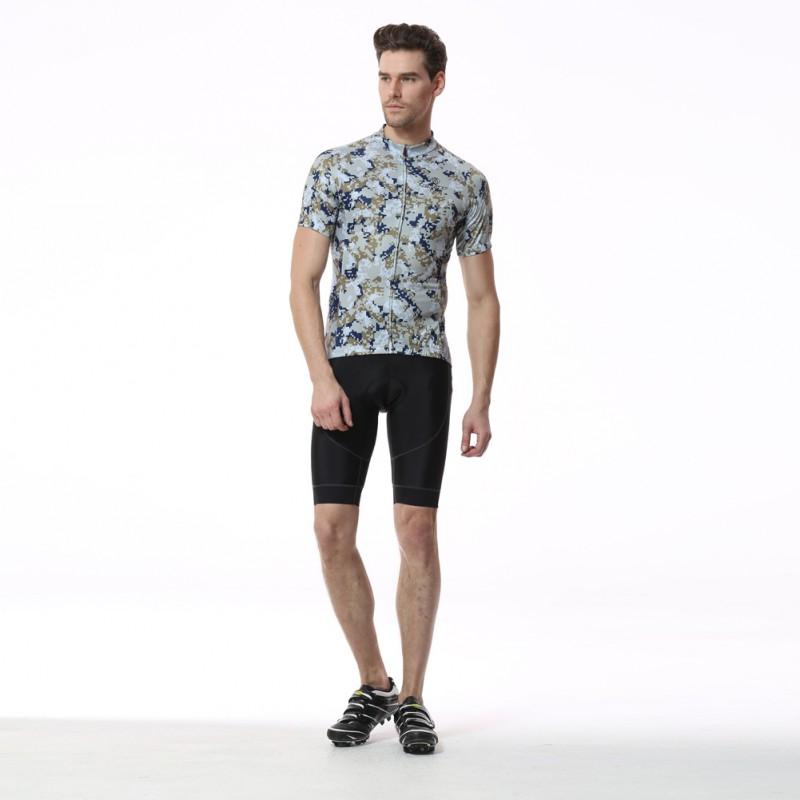 Mens Cycling Jersey Shorts Set Short Sleeve Breathable Performance Kit Camo Bike Wear