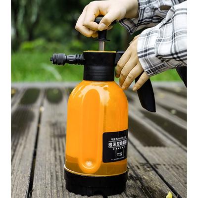 Spruzzatore a Schiuma a Pompa Manuale Multifunzionale Ugello Cannone a Schiuma Pneumatico Manuale Flacone Spray per Autolavaggio Pulizia Vetri Auto 2L