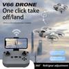 V66 Drone Hava Fotoğrafçılığı RC Uçak HD Çift Kamera Akıllı Engelden Kaçınma Sabit Yükseklik Uçağı Katlanabilir Dört Rotorlu Çocuk Oyuncakları