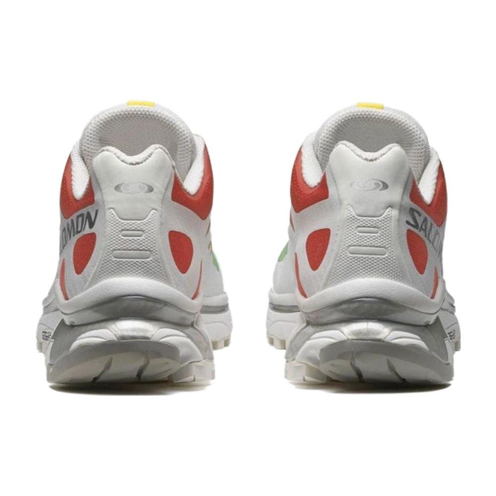 SALOMON XT-4 Green Ash-Coral Round Toe Lace-Up Shock Absorbing Non-Slip Low-Top Outdoor Functional Shoes Unisex Shoes White Red 472999